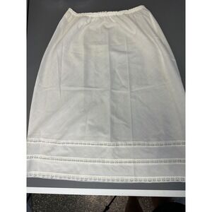 Vintage Gossard Artemis Poly Cotton Lace Trim Half Slip Women's Medium Ivory